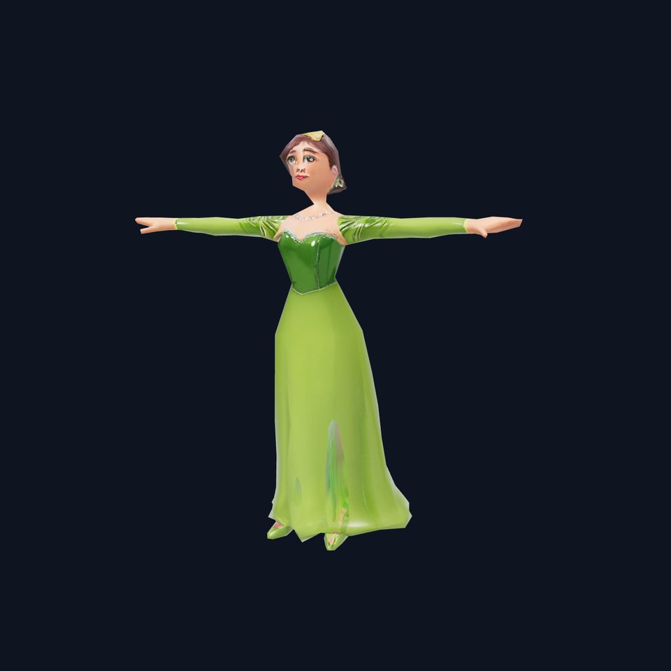 Elegant Green Princess model pack